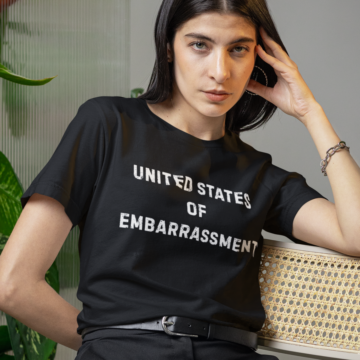 UNITED STATES OF EMBARRASSMENT T-Shirt | Anti-Trump | Anti-MAGA | Resistance Shirt for Protests | EMBARRASSED AMERICAN | Liberal & Democrat Protest Shirt