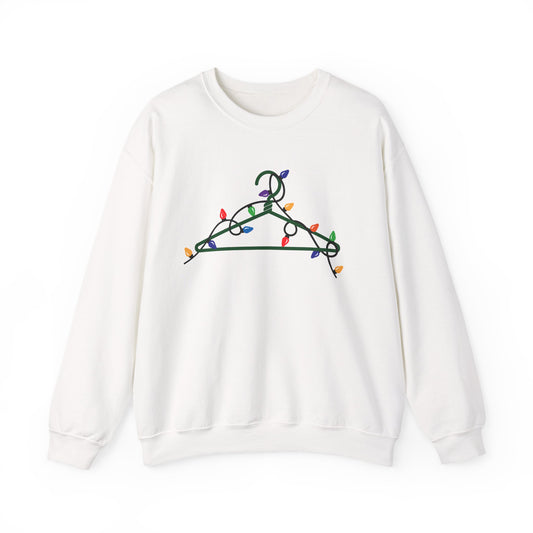 Christmas Lights Hanger Crewneck Sweatshirt | Feminist Christmas | Dissent XMAS | Merry Resistmas! | Feminism Dark Humor | Feminist Holiday Hoodie