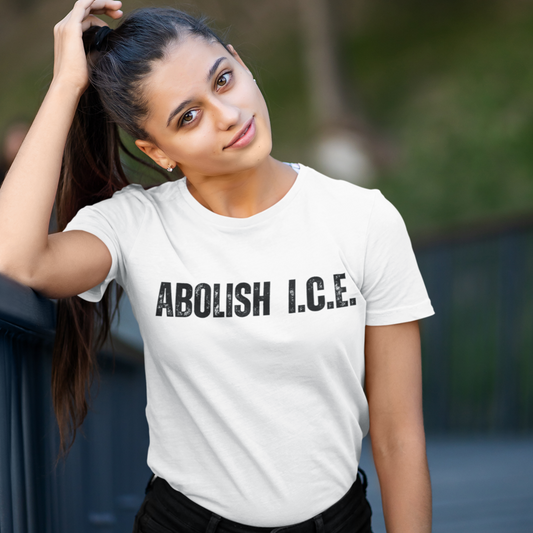 ABOLISH I.C.E. T-Shirt | Liberal & Democrat Protest Shirt | Resistance Shirt for Protests | NO HUMAN IS ILLEGAL ON STOLEN LAND | IMMIGRANTS MAKE AMERICA GREAT | DUE PROCESS | Anti-Trump | Anti-MAGA
