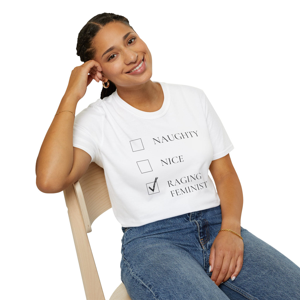 Naughty or Nice List - Raging Feminist | Merry Resistmas | Feminist Christmas | FUNNY CHRISTMAS SHIRT | Sarcastic Holiday Shirt for Her | XMAS Feminism