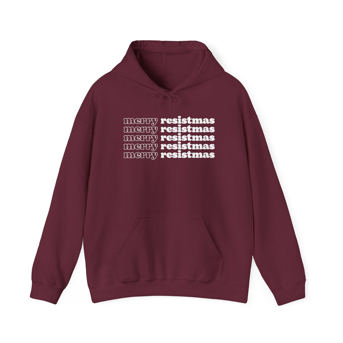 MERRY RESISTMAS Holiday Hoodie | Feminist Christmas Sweatshirt | XMAS Feminism | Activist & Protest Holiday | FDT Christmas Sweater