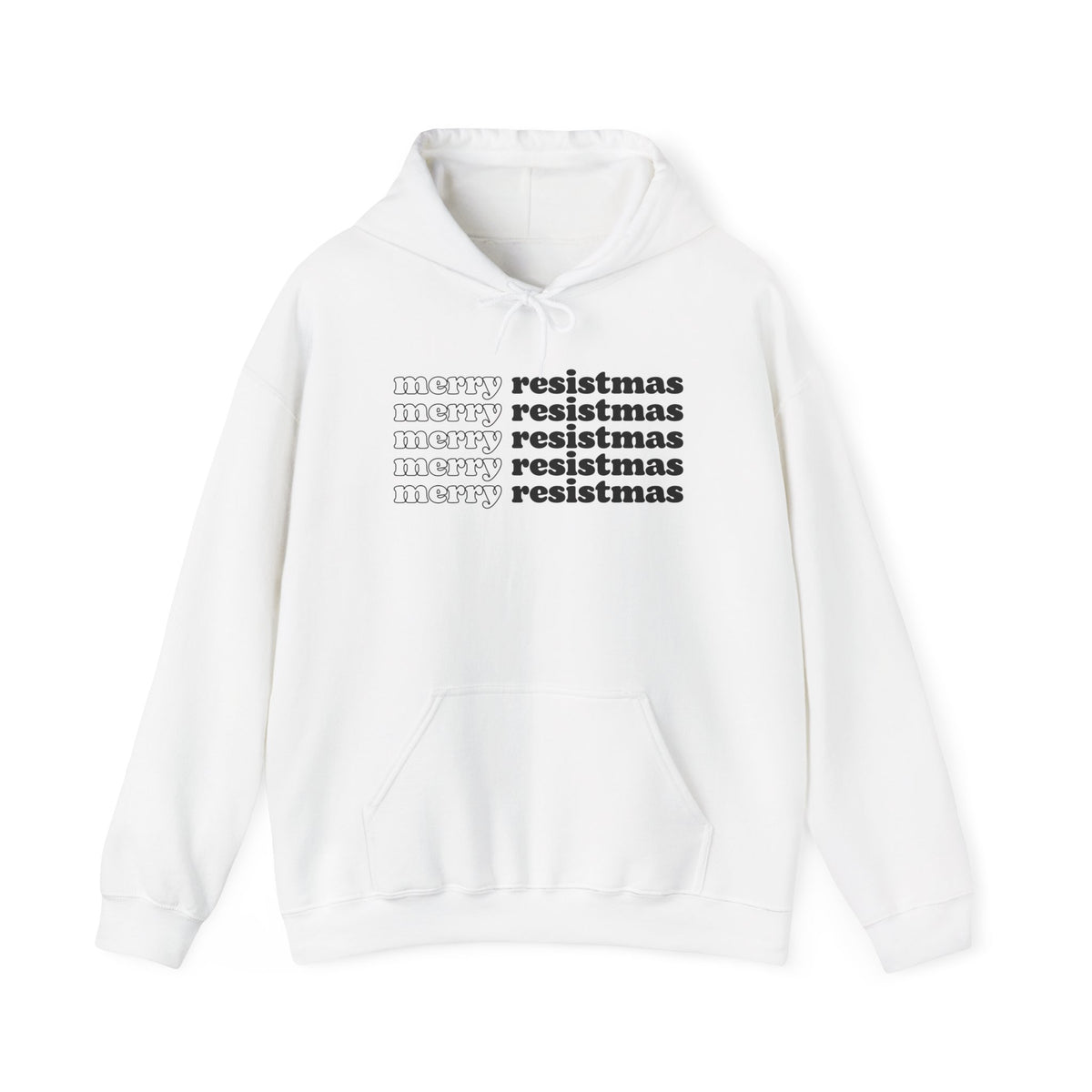 MERRY RESISTMAS Holiday Hoodie | Feminist Christmas Sweatshirt | XMAS Feminism | Activist & Protest Holiday | FDT Christmas Sweater