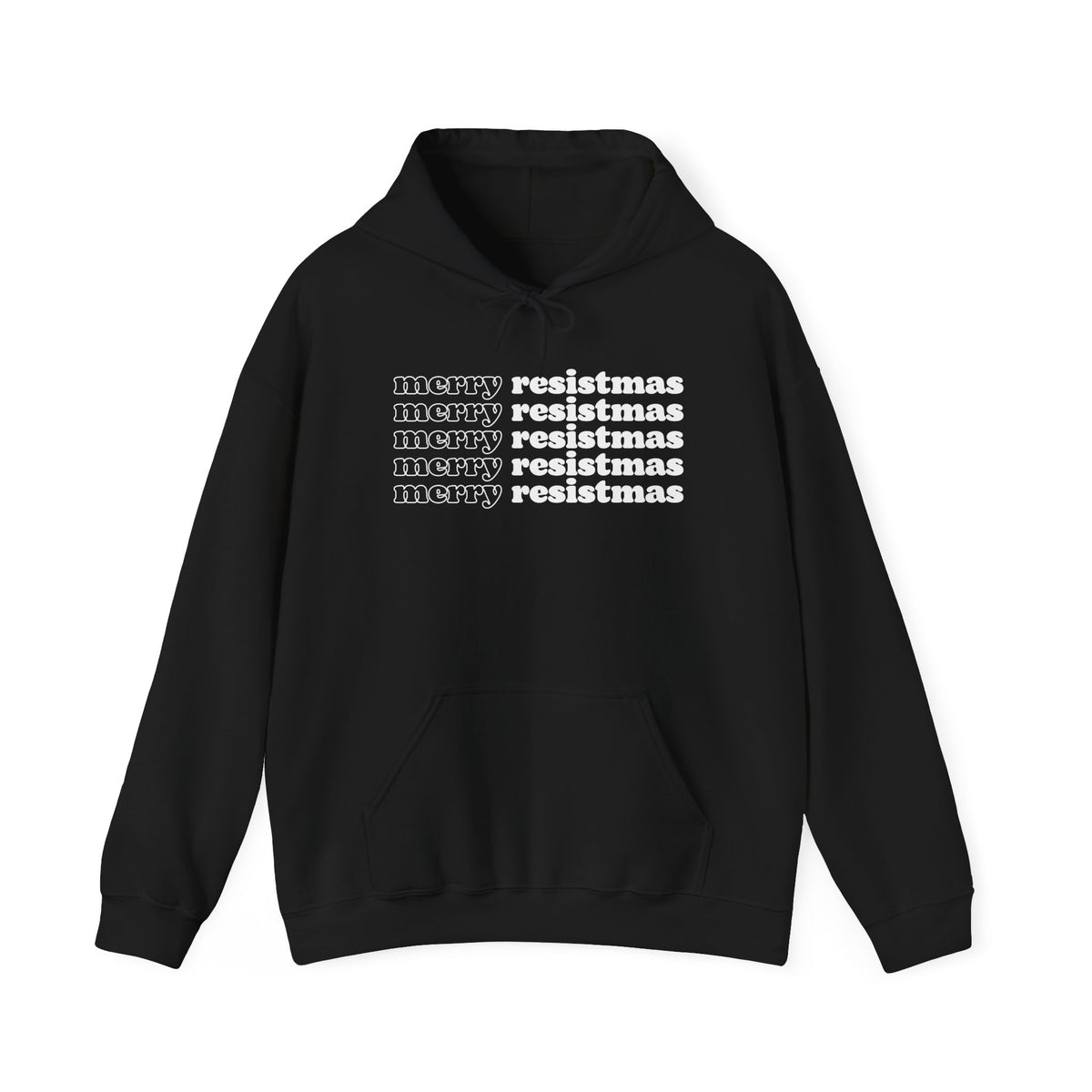 MERRY RESISTMAS Holiday Hoodie | Feminist Christmas Sweatshirt | XMAS Feminism | Activist & Protest Holiday | FDT Christmas Sweater